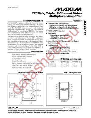 MAX4027EUD+T datasheet  